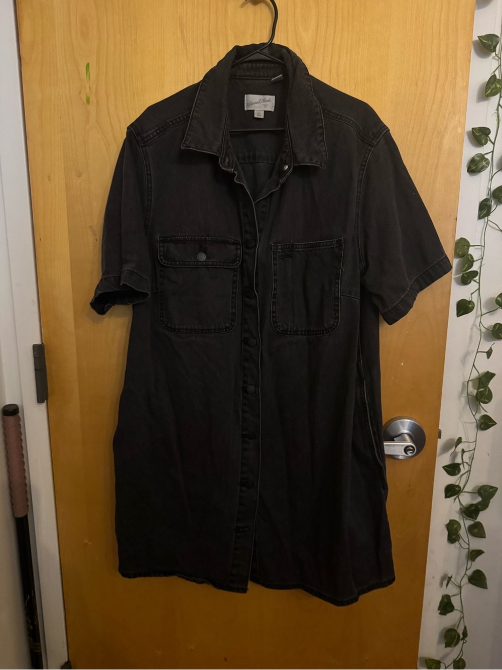 Universal Thread Black Denim Shirt Dress XXL